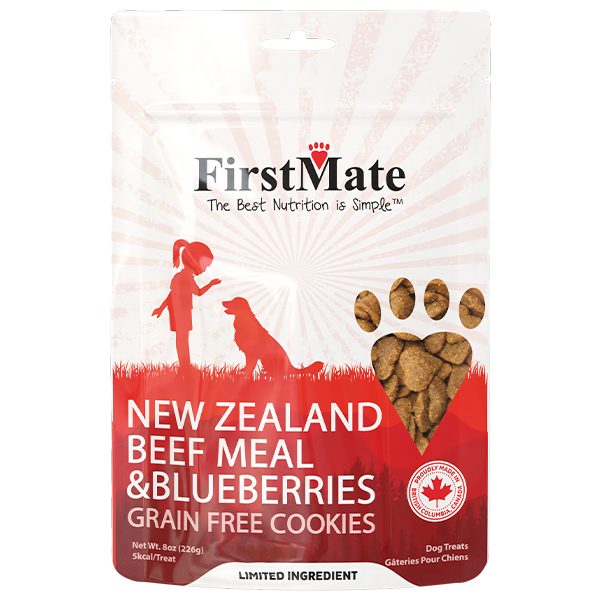 FirstMate Dog Treats Beef & Blueberries 8oz