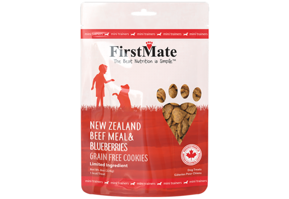 FirstMate Dog Treats Beef & Blueberries Mini Trainers 8oz