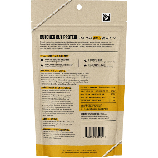 Vital Essentials FD Duck Bites Treat 2oz