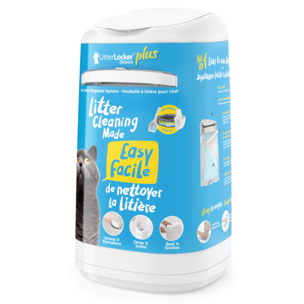 LitterLocker Design Plus Cat Litter Pail Woofy's by Paw Street
