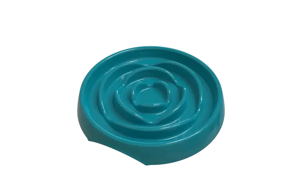 Messy Mutts Cat Melamine Slow Feeder Blue