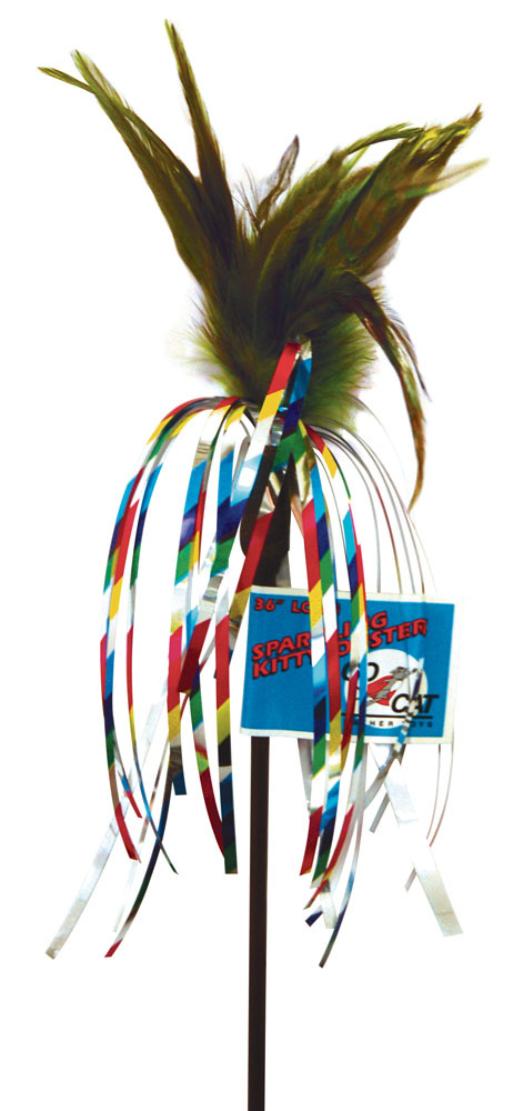 Go Cat - Long Sparkling Kitty Duster Wand 36"