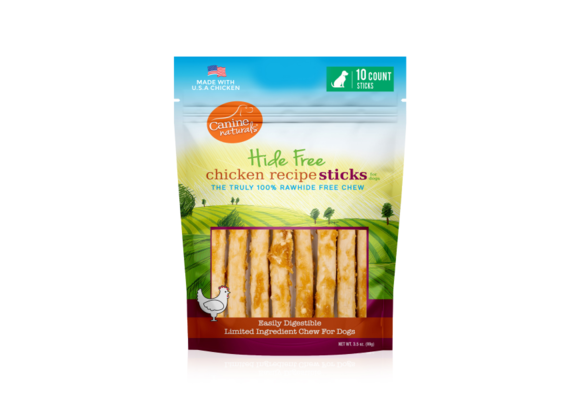 Canine Naturals Hide-Free Chicken Sticks 10Pk