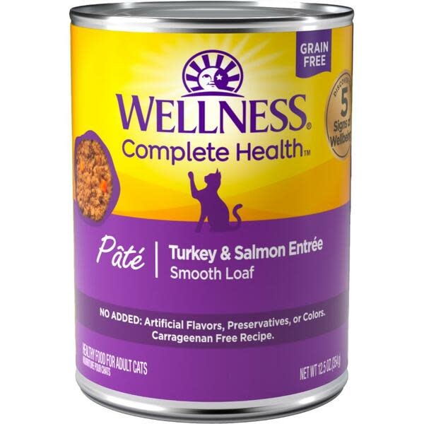 Wellness Turkey & Salmon Pate Cat 12.5 oz