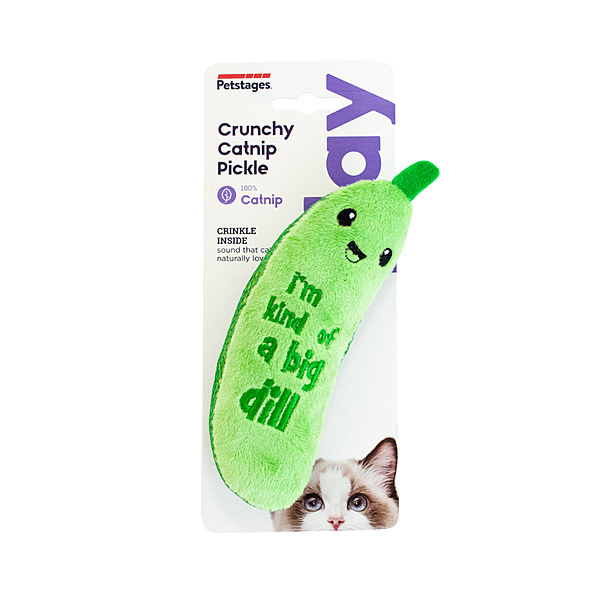 Petstages Crunchy Pickle Kicker Green