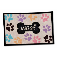 Bella Fashion Mat Woof w/Multi Paws