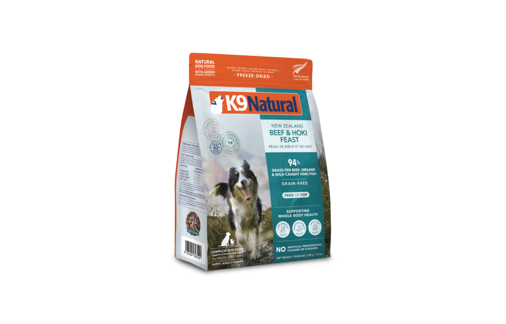 K9 Natural Freeze-Dried Beef & Hoki 500g