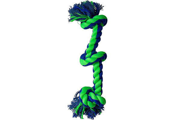 Knotty & Nice  Bone Three Blue & Green 15''