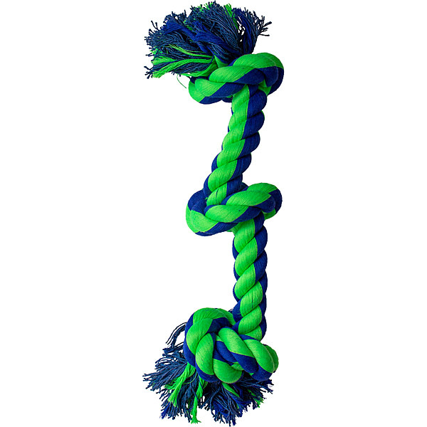 Knotty & Nice  Bone Three Blue & Green 15''