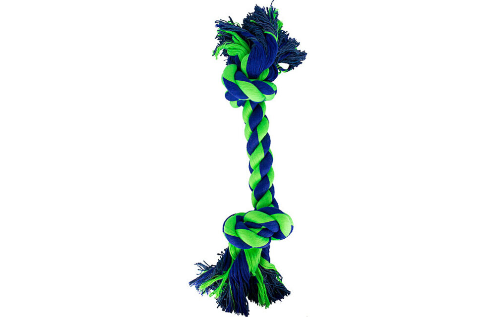 Knotty & Nice Bone Two Blue & Green 14''