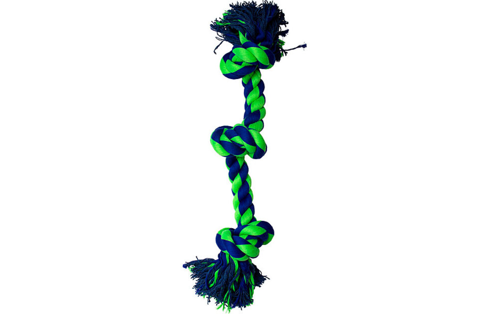 Knotty & Nice Bone Three Blue & Green 20''