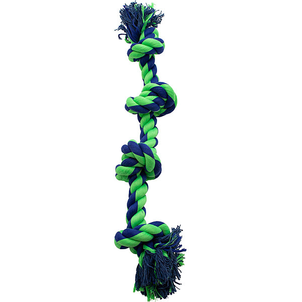 Knotty & Nice  Bone Four Blue & Green 20''