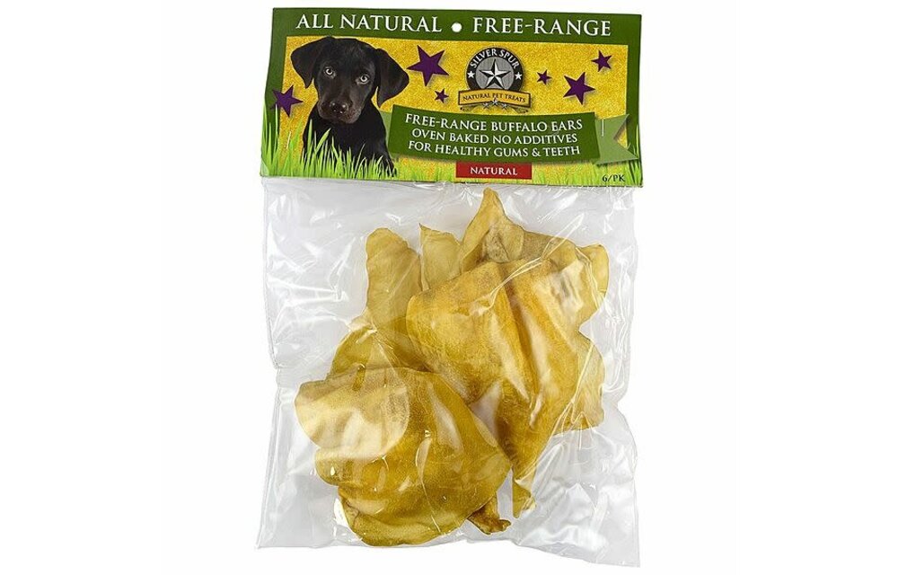 SilverSpur Buffalo Ears Natural 6PK