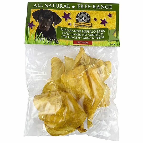 SilverSpur Buffalo Ears Natural 6PK