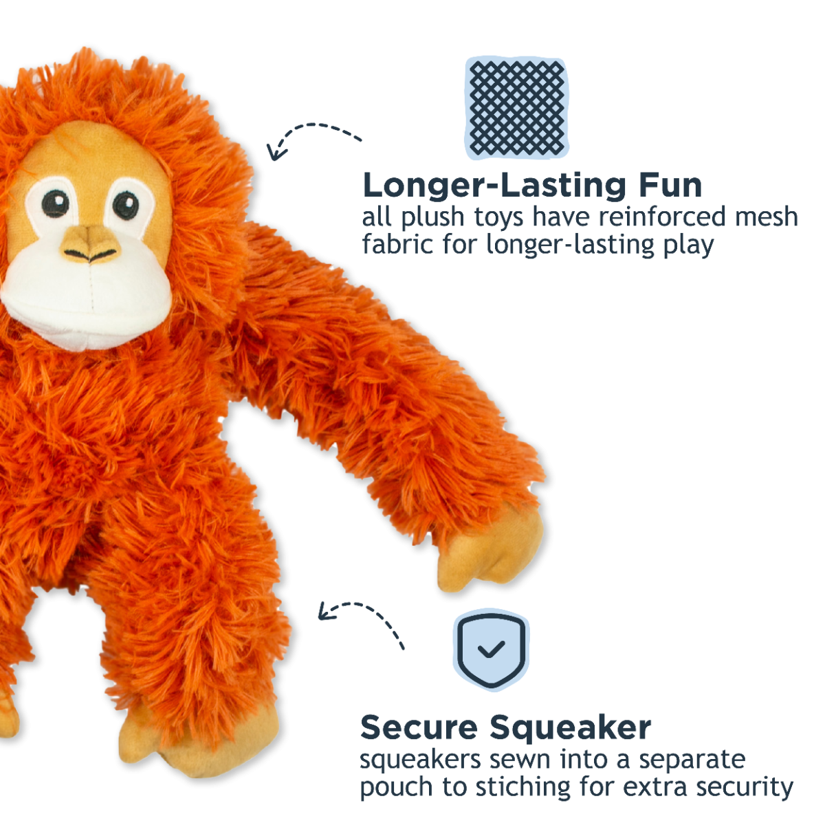 Tall Tails Rope Body Orangutan Toy 14"