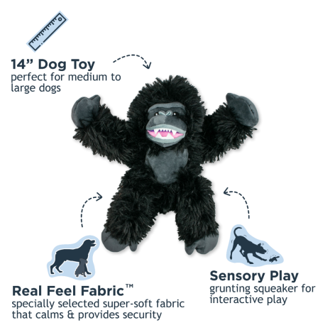 Tall Tails Rope Body Gorilla Toy 14"