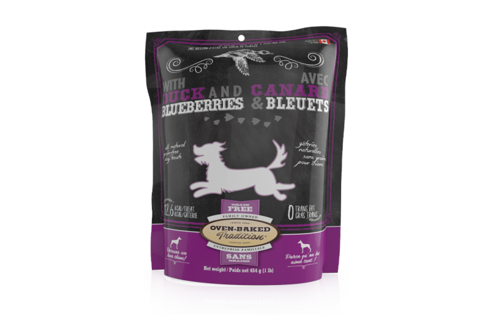 Oven-Baked Tradition Dog GF Treats Duck & Blueberry 16 oz