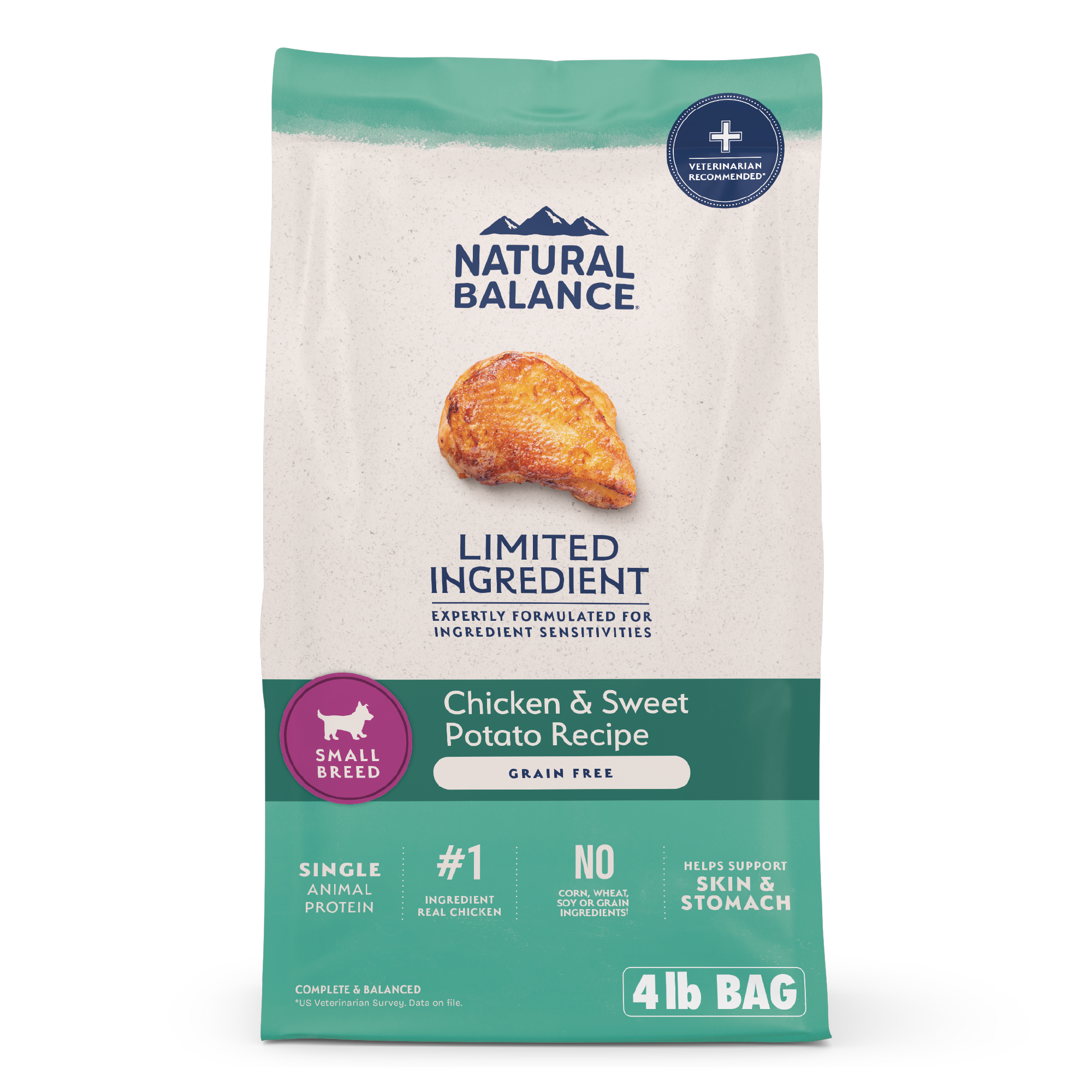Natural Balance LID Chicken & Swt Potato Sml Brd Dog 4 lb