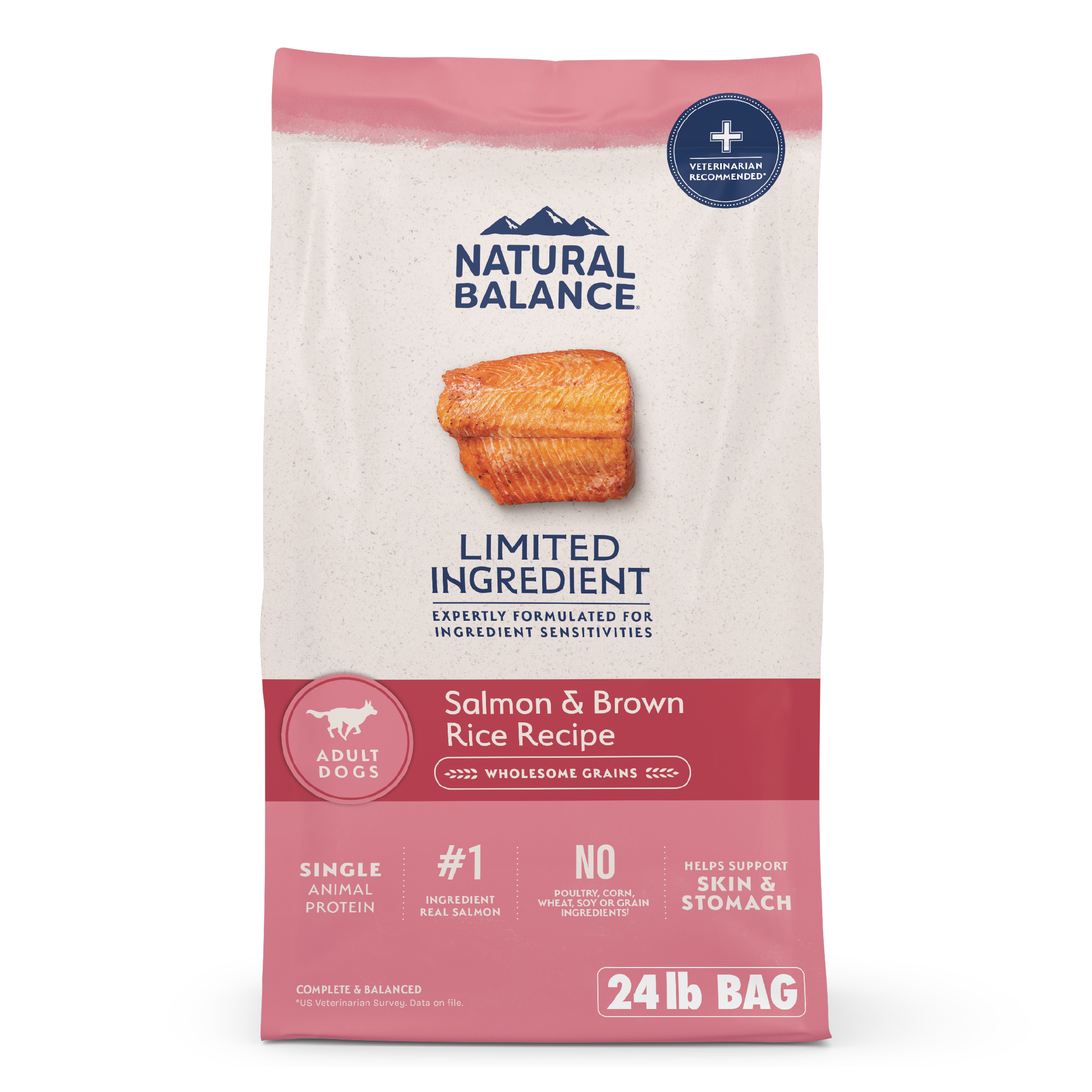 Natural Balance LID Salmon & Brown Rice Dog 24 lb