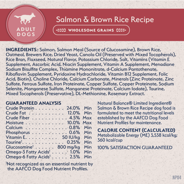 Natural Balance LID Salmon & Brown Rice Dog 24 lb