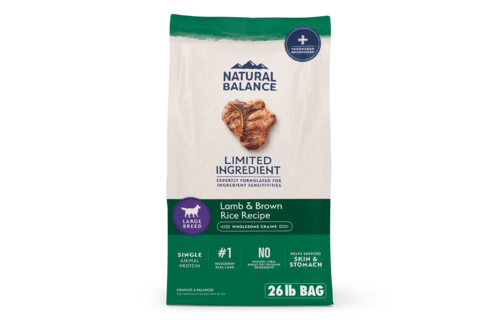 Natural Balance Lamb & Rice Large Breed Dog 26 lb