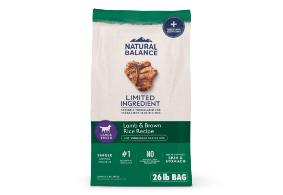 Natural Balance Lamb & Rice Large Breed Dog 26 lb