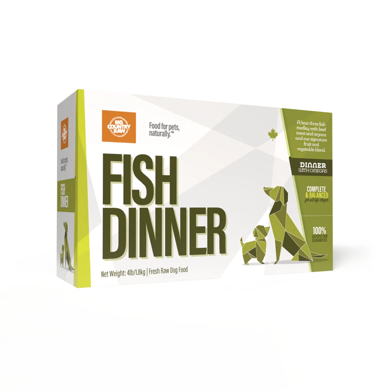 Big Country Raw Fish Dinner Dog Carton 4x1 lb