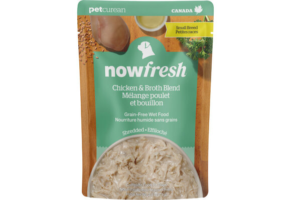 Now Dog GF SB Shredded Chicken & Broth 2.8oz