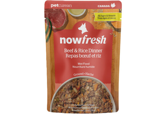 Now Dog Ground Beef & Rice Dinner 2.8oz
