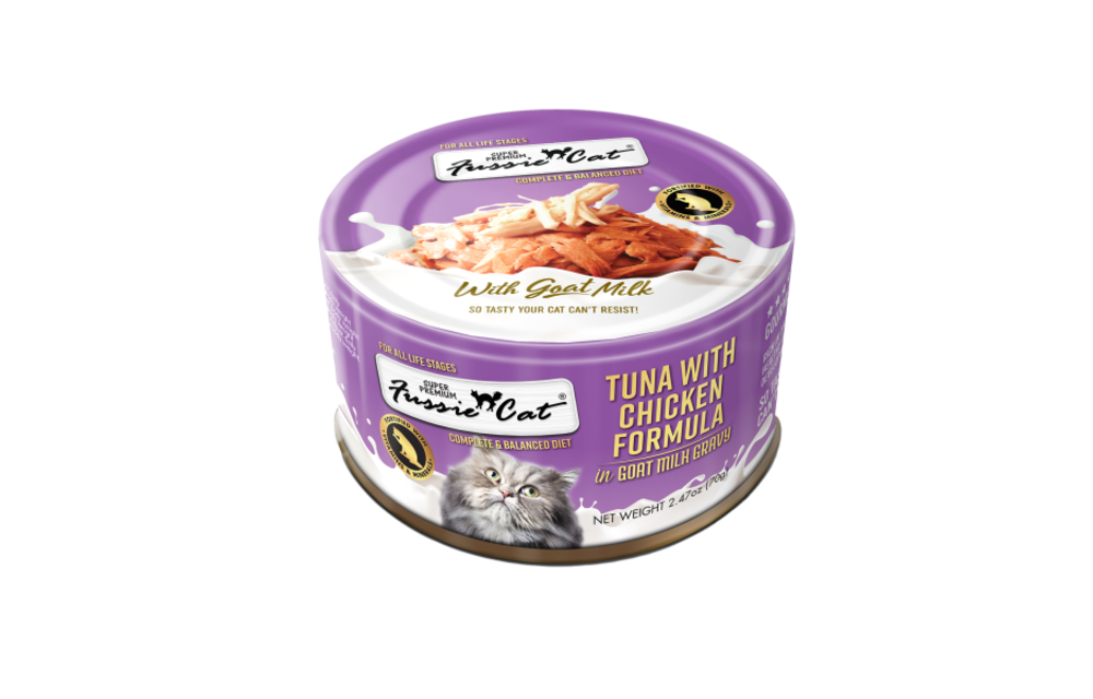 Fussie Cat Tuna with Chicken in Goat Milk 2.47oz