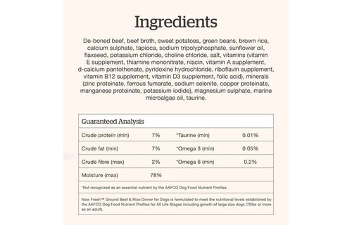 Now Dog Ground Beef & Rice Dinner 2.8oz