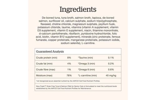 Now Cat Grain Free Senior Tuna & Salmon Pate 2.5oz