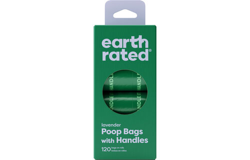 Earth Rated Poop Bags Scented 120 in Rolls with Handles