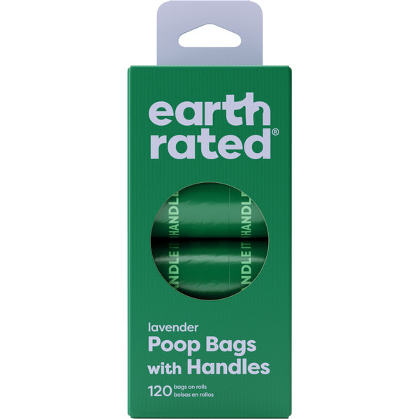 Earth Rated Poop Bags Scented 120 in Rolls with Handles