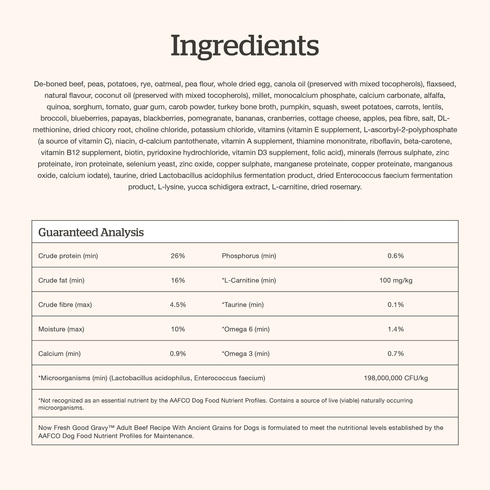 NOW Good Gravy Adult Dog Beef with Grains 22LB