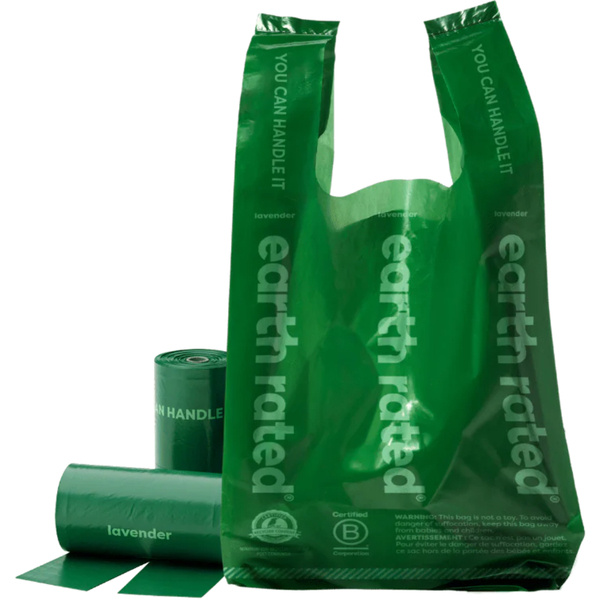 Earth Rated Poop Bags Scented 120 in Rolls with Handles
