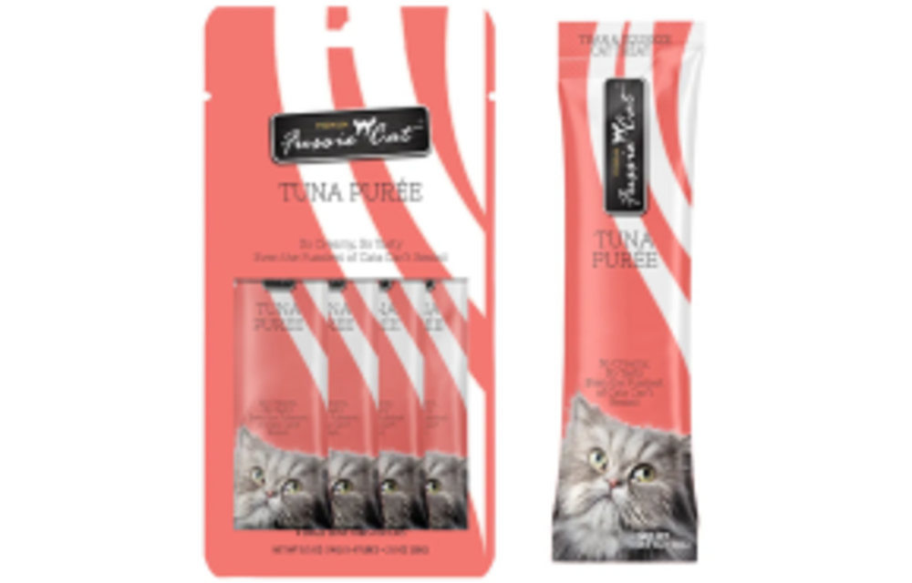 Fussie Cat Treat Tuna Puree 4/0.5oz