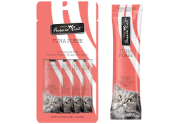 Fussie Cat Treat Tuna Puree 4/0.5oz
