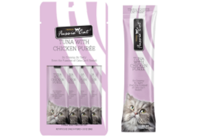 Fussie Cat Treat Tuna w/Chicken Puree 4/0.5oz