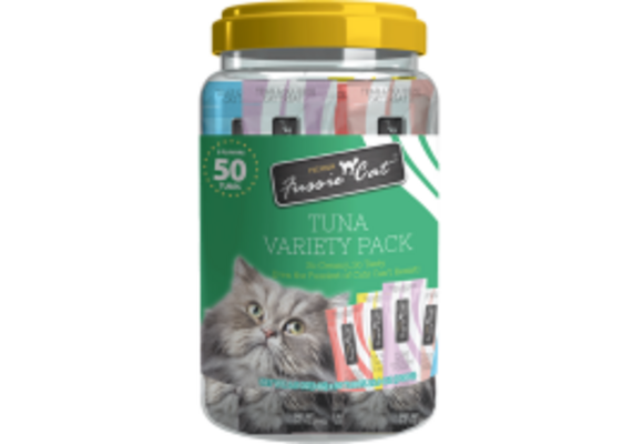 Fussie Cat Treat Tuna Puree Variety Pack 50pc