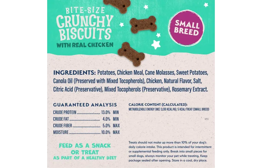 Natural Balance Chicken & Sweet Potato Sm Treat Dog 8 oz