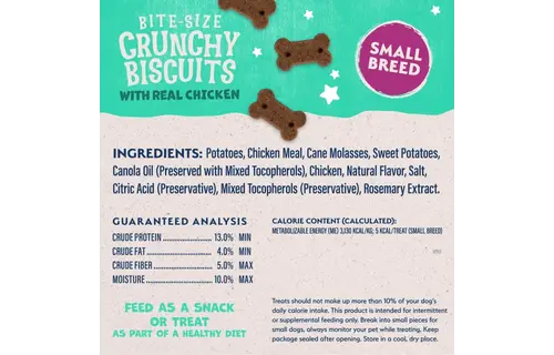 Natural Balance Chicken & Sweet Potato Sm Treat Dog 8 oz