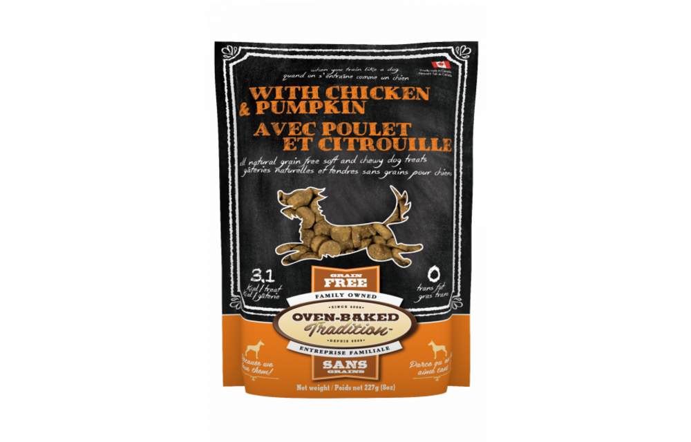 Oven-Baked Dog GF Treat Chicken Pumpkin 8 oz