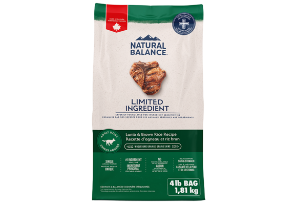 Natural Balance LID Lamb & Rice Dog 4 lb