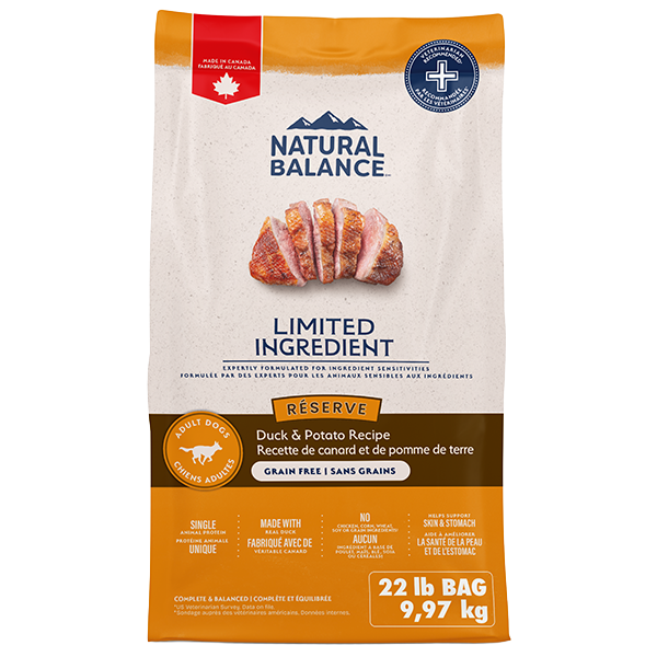Natural Balance Dog LID Duck & Potato 22Lb