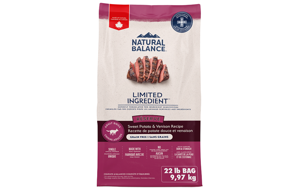 Natural Balance Venison & Sweet Potato Dog 22 lb
