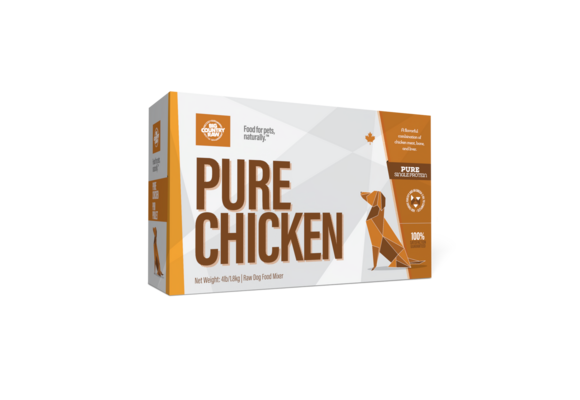 Big Country Raw Pure Chicken Carton Dog 4x1 lb