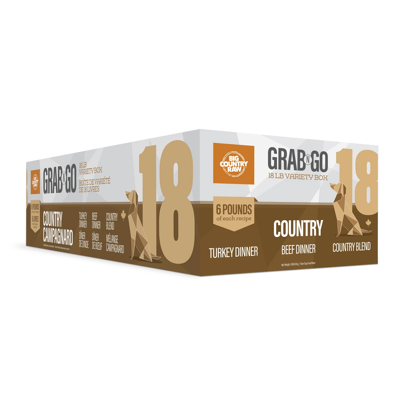 Big Country Raw Grab N Go Country Deal Dog 9 x2 lb