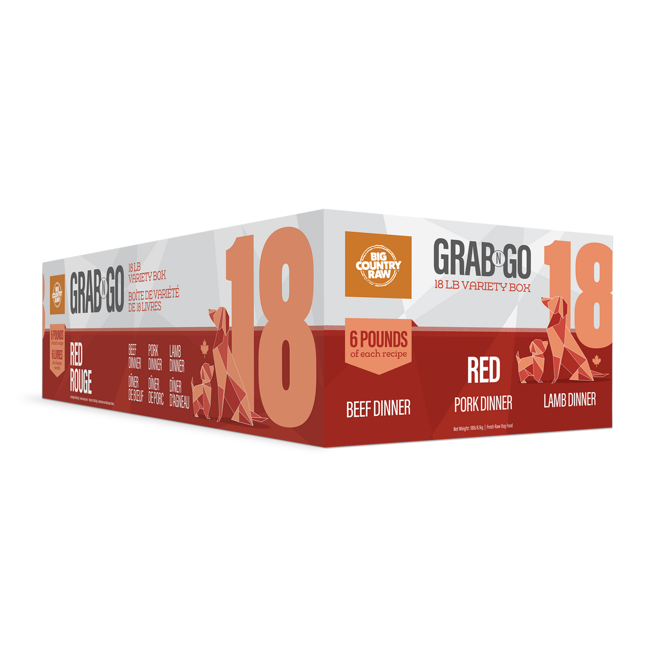 Big Country Raw Grab N Go Red Deal Dog 9 x 2 lb