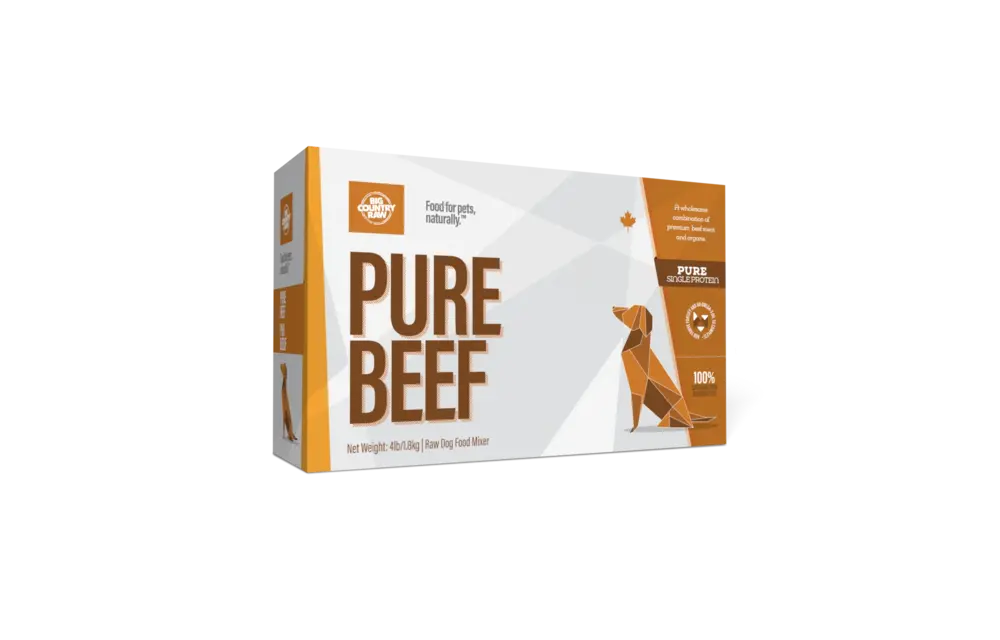 Big Country Raw Pure Beef Carton Dog 4x1 lb